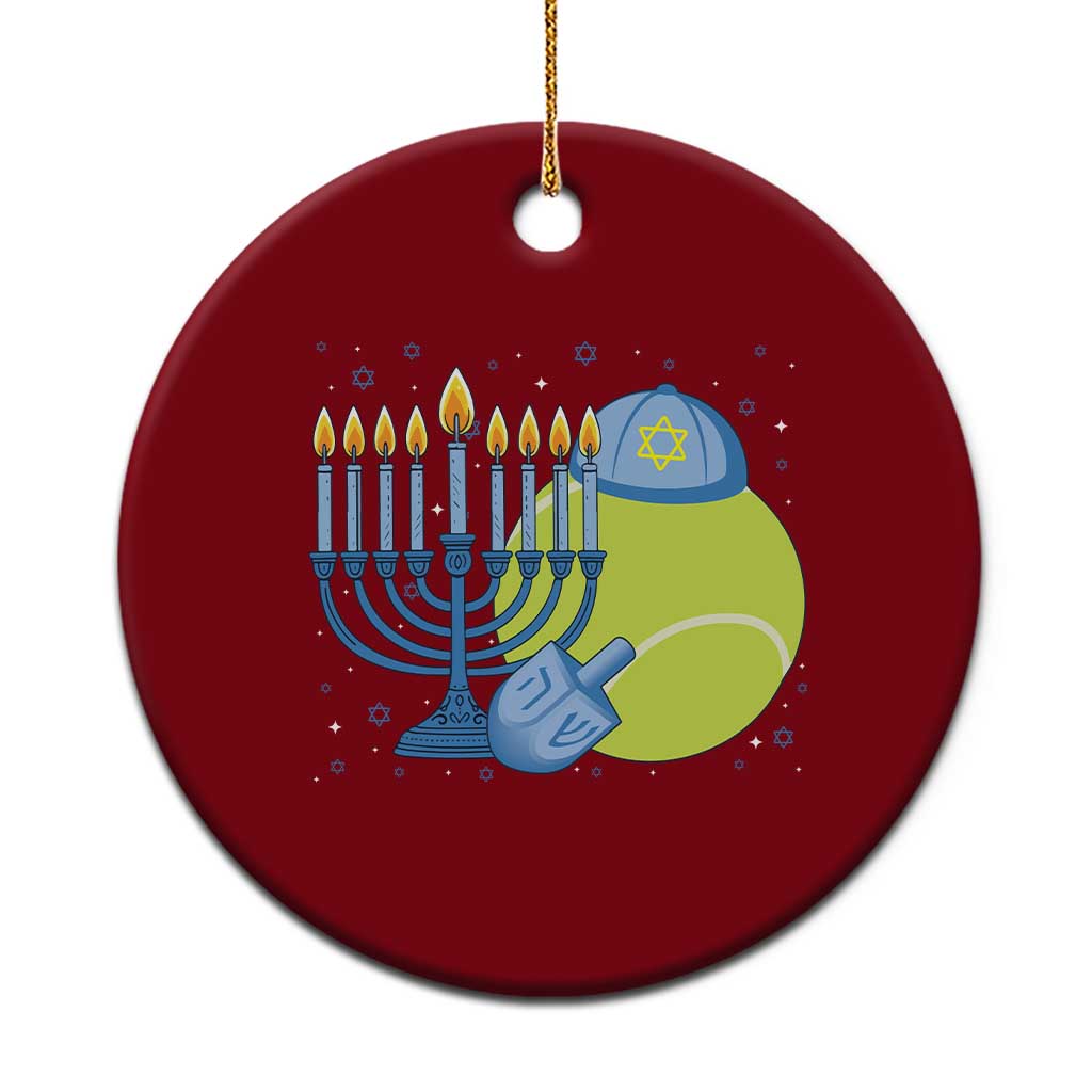 Jewish Tennis Player Hanukkah Ceramic Ornament Funny Racquet Lover Gift TS12 1pc Red Print Your Wear