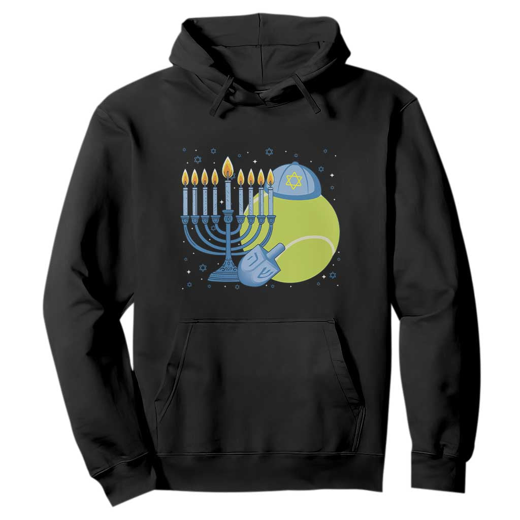 Jewish Tennis Player Hanukkah Hoodie Funny Racquet Lover Gift TS12 Black Print Your Wear