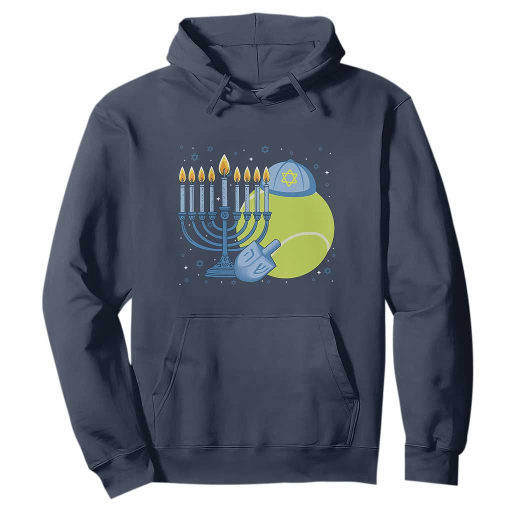 Jewish Tennis Player Hanukkah Hoodie Funny Racquet Lover Gift TS12 Navy Print Your Wear