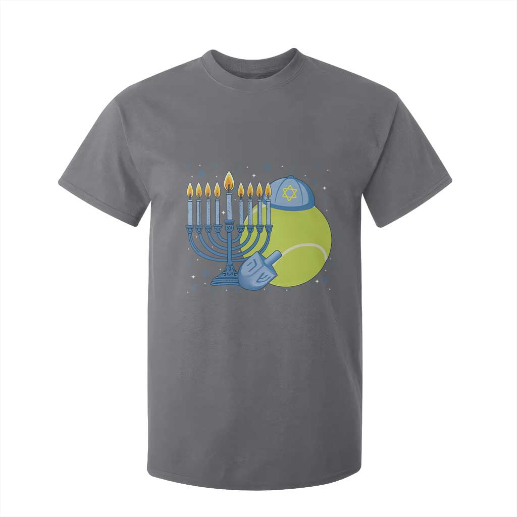 Jewish Tennis Player Hanukkah T Shirt For Kid Funny Racquet Lover Gift TS12 Charcoal Print Your Wear