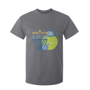 Jewish Tennis Player Hanukkah T Shirt For Kid Funny Racquet Lover Gift TS12 Charcoal Print Your Wear