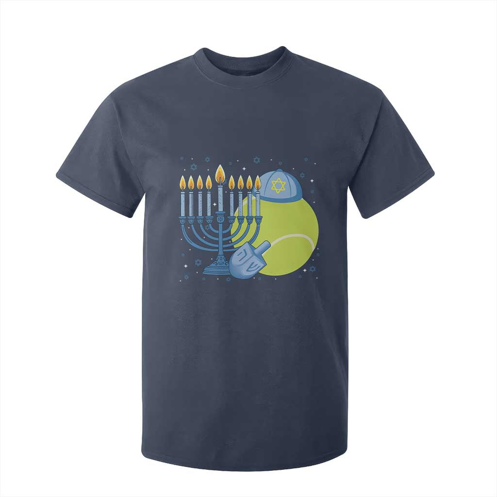 Jewish Tennis Player Hanukkah T Shirt For Kid Funny Racquet Lover Gift TS12 Navy Print Your Wear