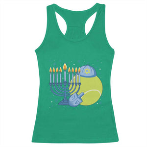 Jewish Tennis Player Hanukkah Racerback Tank Top Funny Racquet Lover Gift TS12 Irish Green Print Your Wear