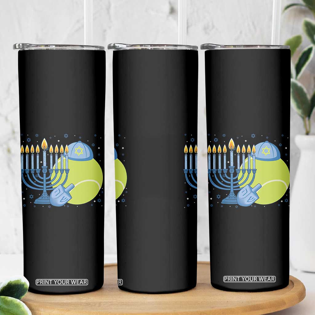 Jewish Tennis Player Hanukkah Skinny Tumbler Funny Racquet Lover Gift TS12 Print Your Wear