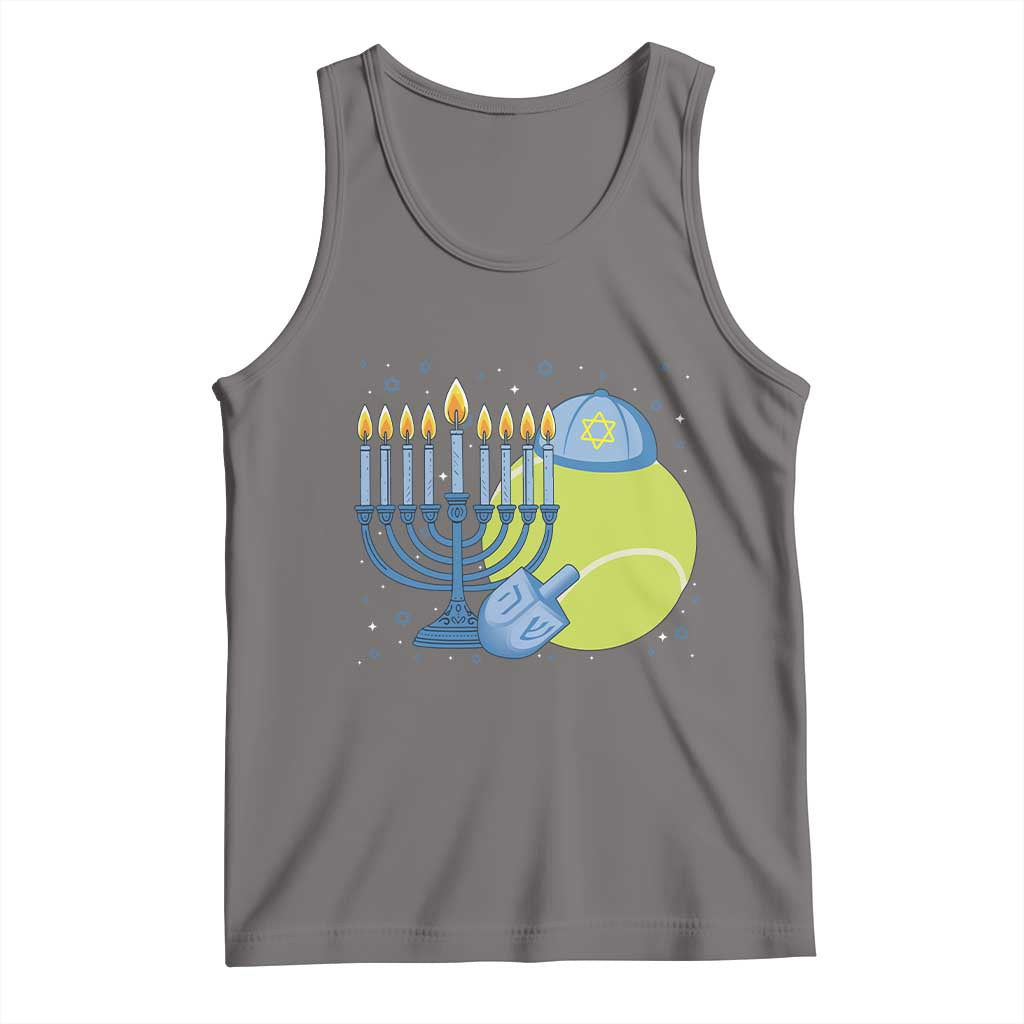 Jewish Tennis Player Hanukkah Tank Top Funny Racquet Lover Gift TS12 Deep Heather Print Your Wear