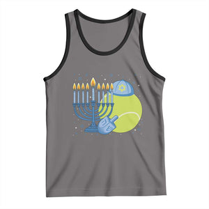 Jewish Tennis Player Hanukkah Tank Top Funny Racquet Lover Gift TS12 Deep Heather Black Print Your Wear