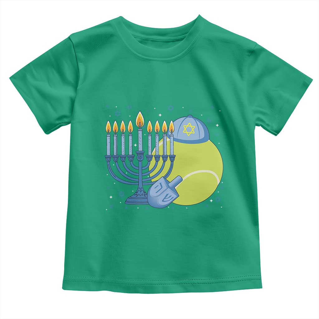 Jewish Tennis Player Hanukkah Toddler T Shirt Funny Racquet Lover Gift TS12 Irish Green Print Your Wear