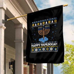 Funny Happy Hanukkah Ugly Sweater Tennis Lover Gift Garden Flag TS12 Print Your Wear