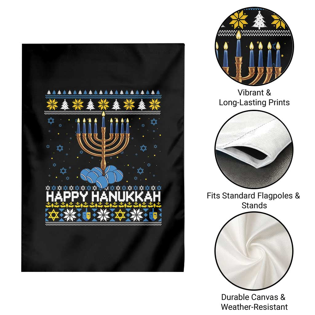 Funny Happy Hanukkah Ugly Sweater Tennis Lover Gift Garden Flag TS12 Print Your Wear