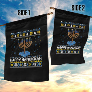 Funny Happy Hanukkah Ugly Sweater Tennis Lover Gift Garden Flag TS12 Print Your Wear
