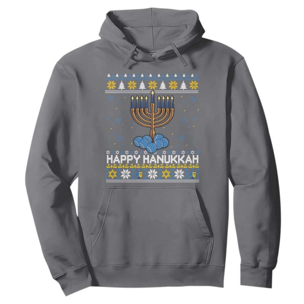 Funny Happy Hanukkah Ugly Sweater Tennis Lover Gift Hoodie TS12 Charcoal Print Your Wear