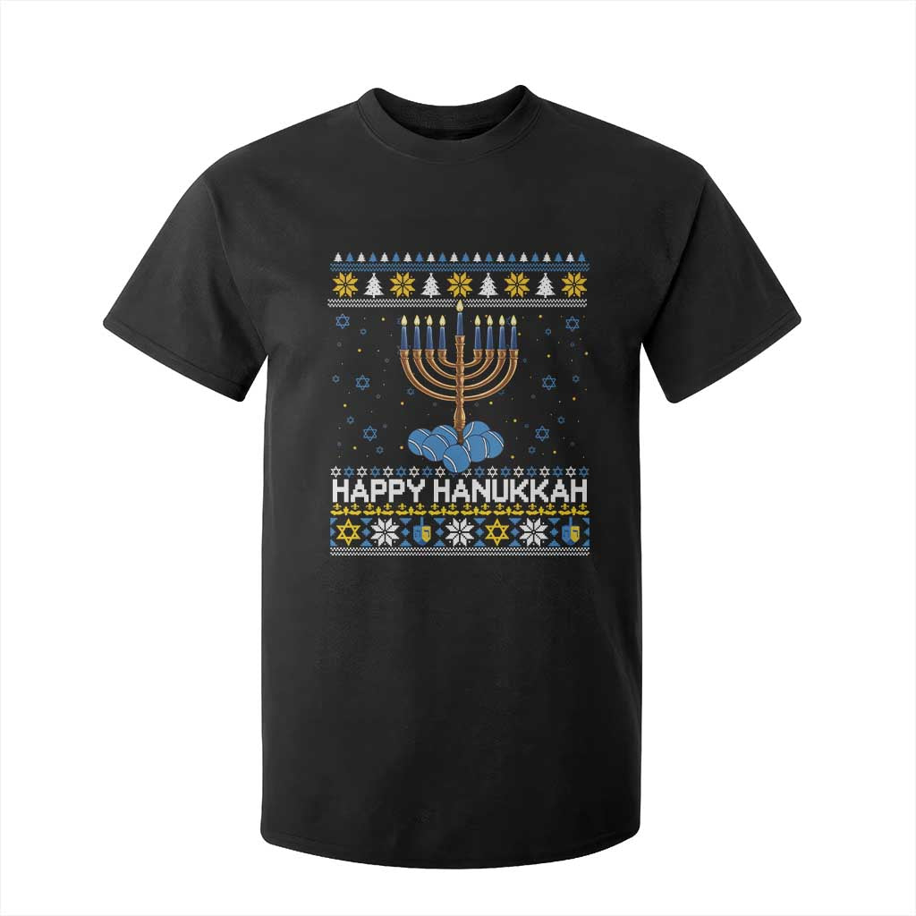 Funny Happy Hanukkah Ugly Sweater Tennis Lover Gift T Shirt For Kid TS12 Black Print Your Wear