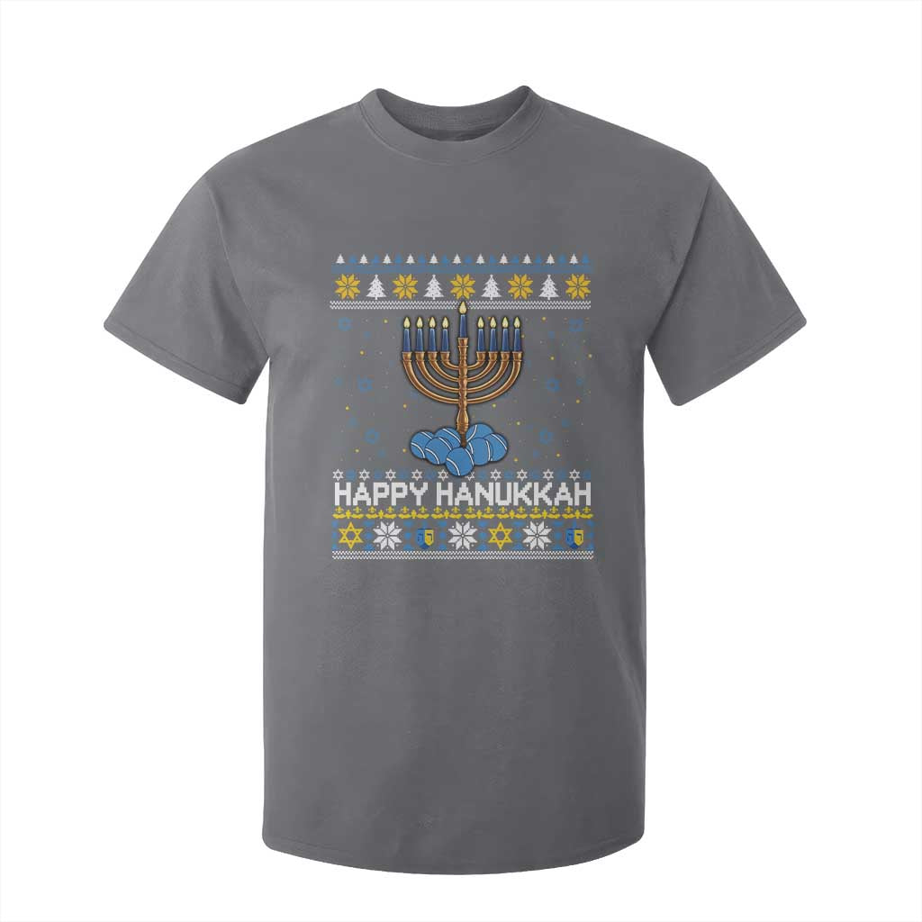 Funny Happy Hanukkah Ugly Sweater Tennis Lover Gift T Shirt For Kid TS12 Charcoal Print Your Wear