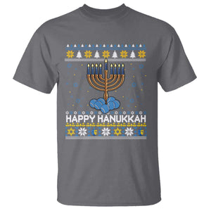 Funny Happy Hanukkah Ugly Sweater Tennis Lover Gift T Shirt TS12 Charcoal Print Your Wear