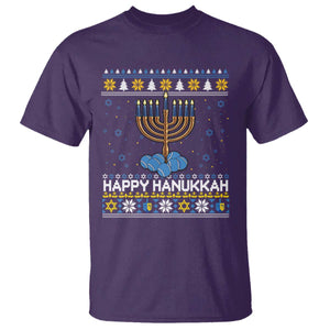 Funny Happy Hanukkah Ugly Sweater Tennis Lover Gift T Shirt TS12 Purple Print Your Wear