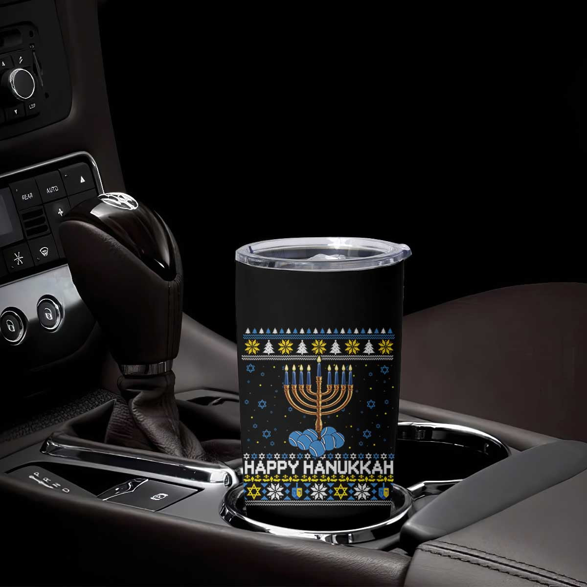 Funny Happy Hanukkah Ugly Sweater Tennis Lover Gift Tumbler Cup TS12 Print Your Wear