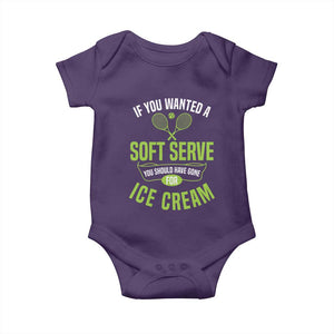 If You Wanted Soft Serve Gone For Ice Cream Baby Onesie Funny Tennis Player Gift TS12 Purple Print Your Wear