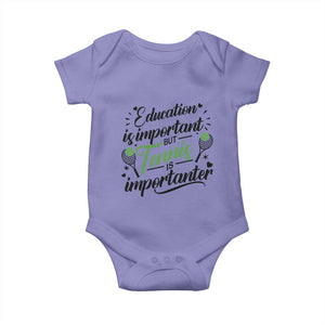 Education Is Important But Tennis Is Importanter Baby Onesie Funny Tennis Player Gift TS12 Violet Print Your Wear