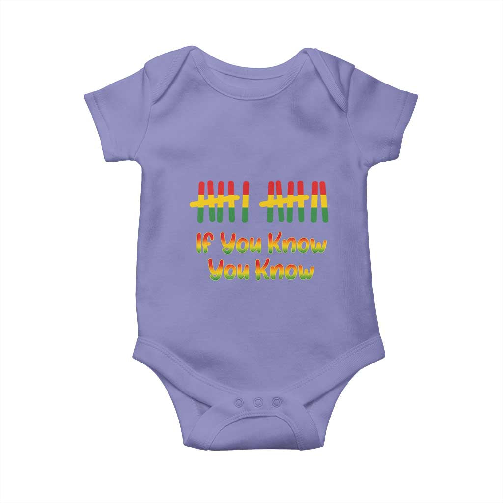 Funny Black History Six Seven Meme Baby Onesie If You Know You Know TS12 Violet Print Your Wear