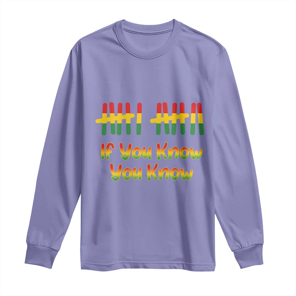 Funny Black History Six Seven Meme Long Sleeve Shirt If You Know You Know TS12 Violet Print Your Wear
