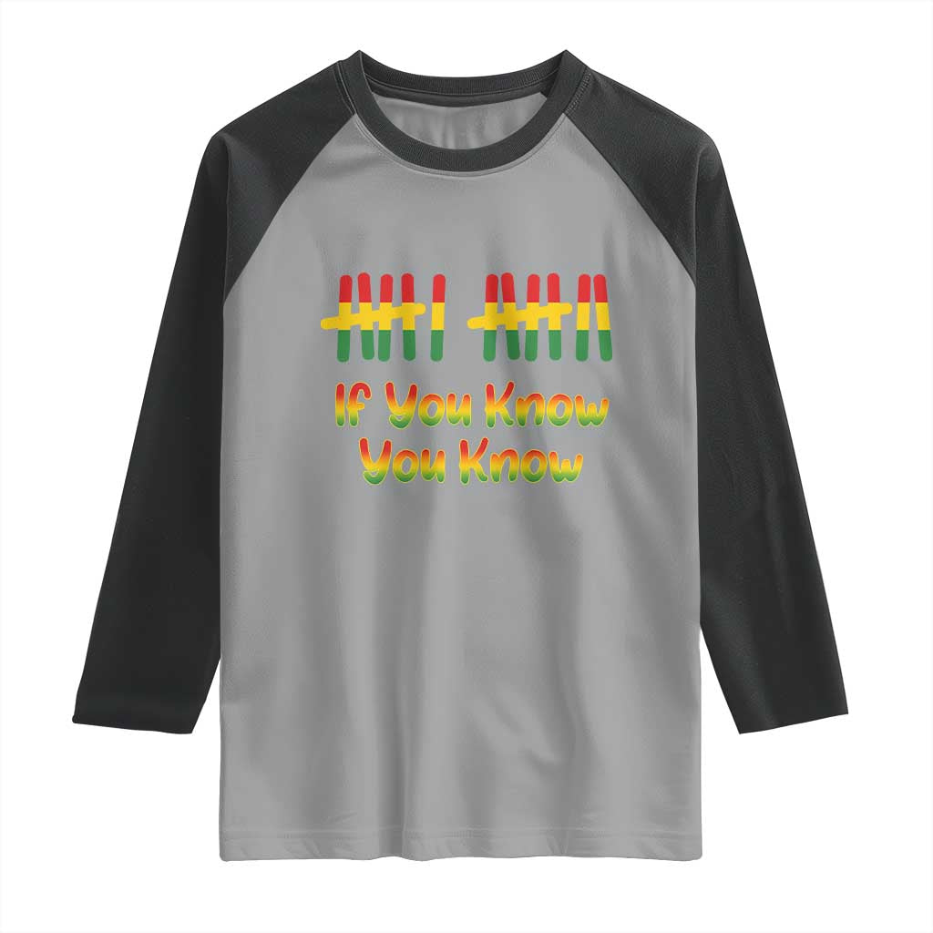 Funny Black History Six Seven Meme Raglan Shirt If You Know You Know TS12 Sport Gray Black Print Your Wear