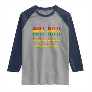 Funny Black History Six Seven Meme Raglan Shirt If You Know You Know TS12 Sport Gray Navy Print Your Wear
