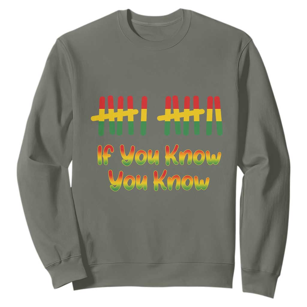 Funny Black History Six Seven Meme Sweatshirt If You Know You Know TS12 Military Green Print Your Wear