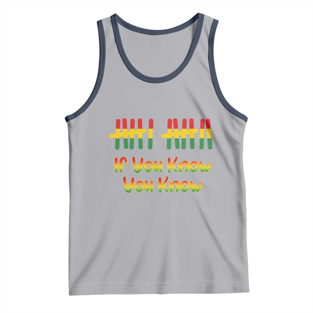 Funny Black History Six Seven Meme Tank Top If You Know You Know TS12 Athletic Heather Navy Print Your Wear