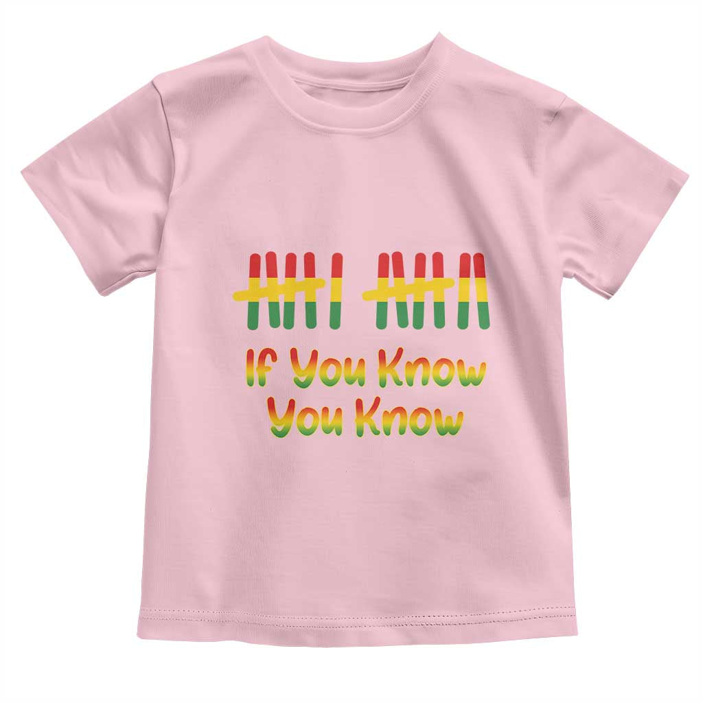 Funny Black History Six Seven Meme Toddler T Shirt If You Know You Know TS12 Light Pink Print Your Wear