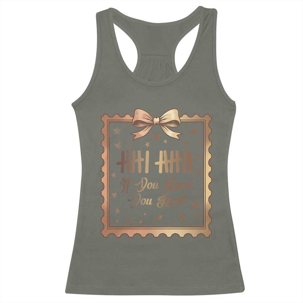 If You Know You Know Six Seven Meme Racerback Tank Top African American Gift TS12 Military Green Print Your Wear