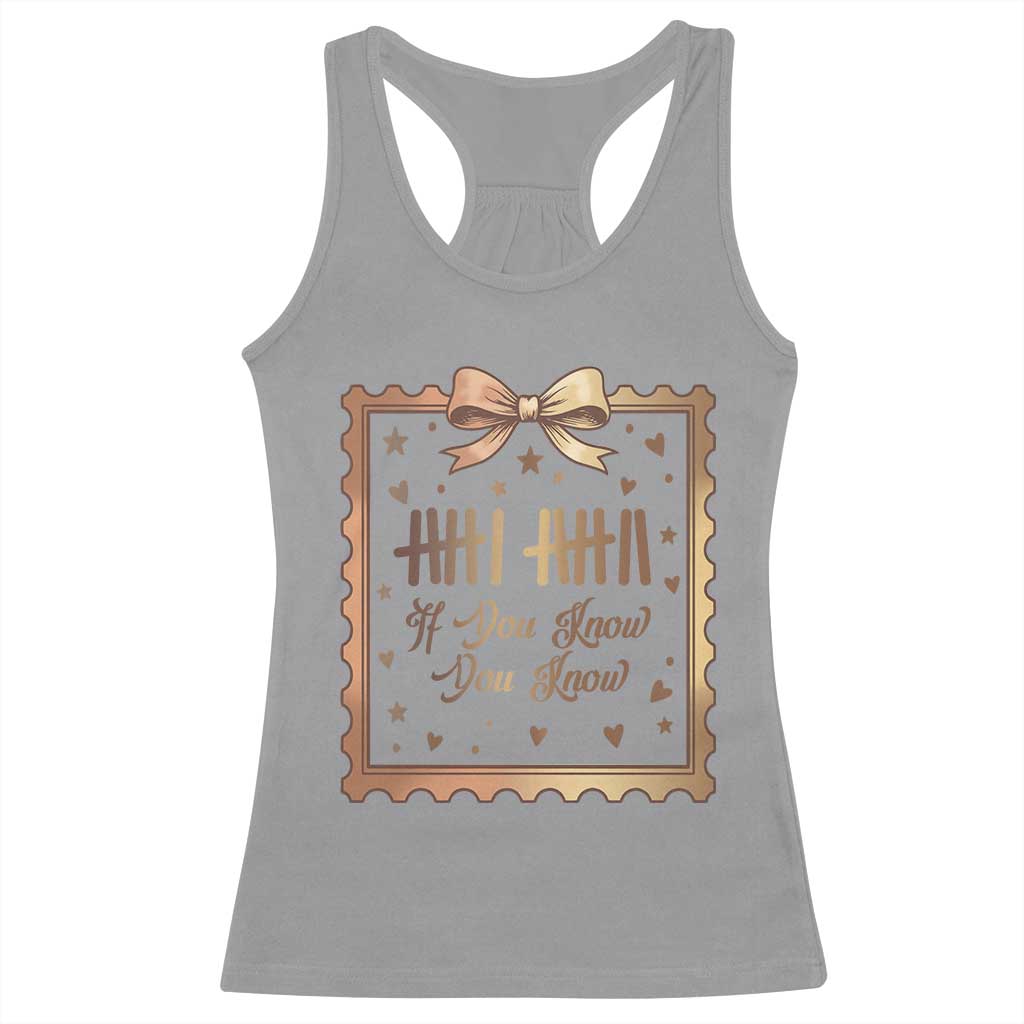 If You Know You Know Six Seven Meme Racerback Tank Top African American Gift TS12 Sport Gray Print Your Wear