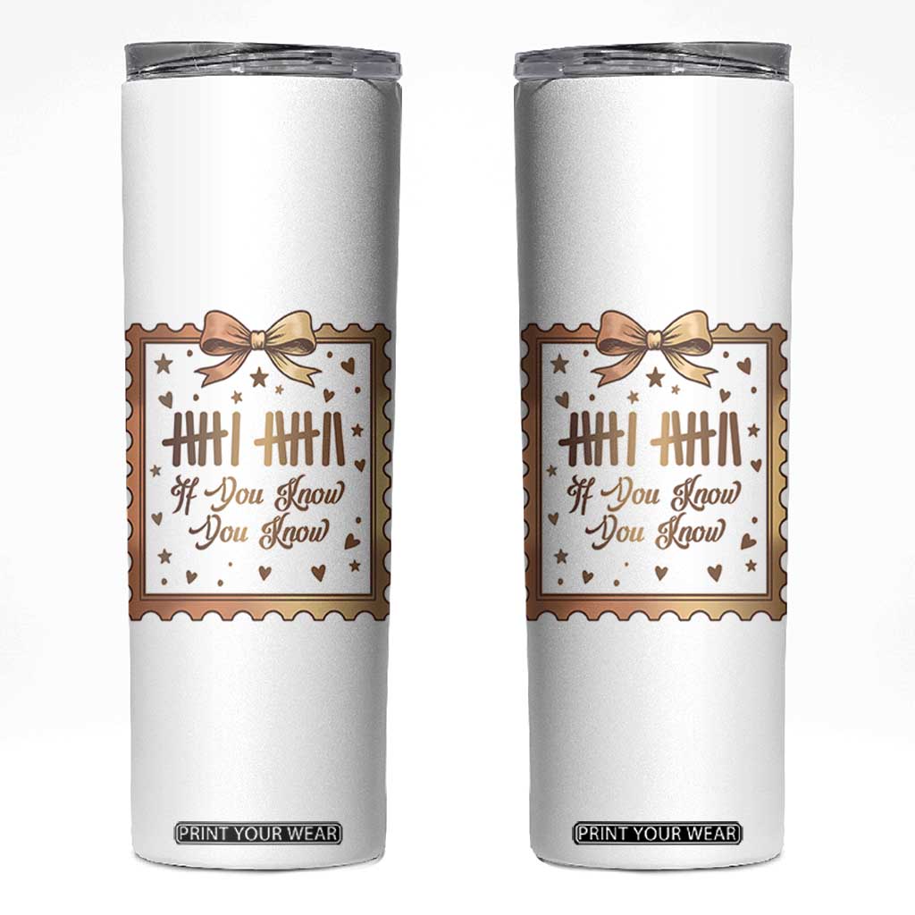If You Know You Know Six Seven Meme Skinny Tumbler African American Gift TS12 White Print Your Wear