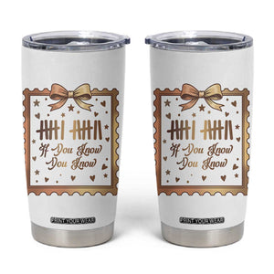If You Know You Know Six Seven Meme Tumbler Cup African American Gift TS12 White Print Your Wear