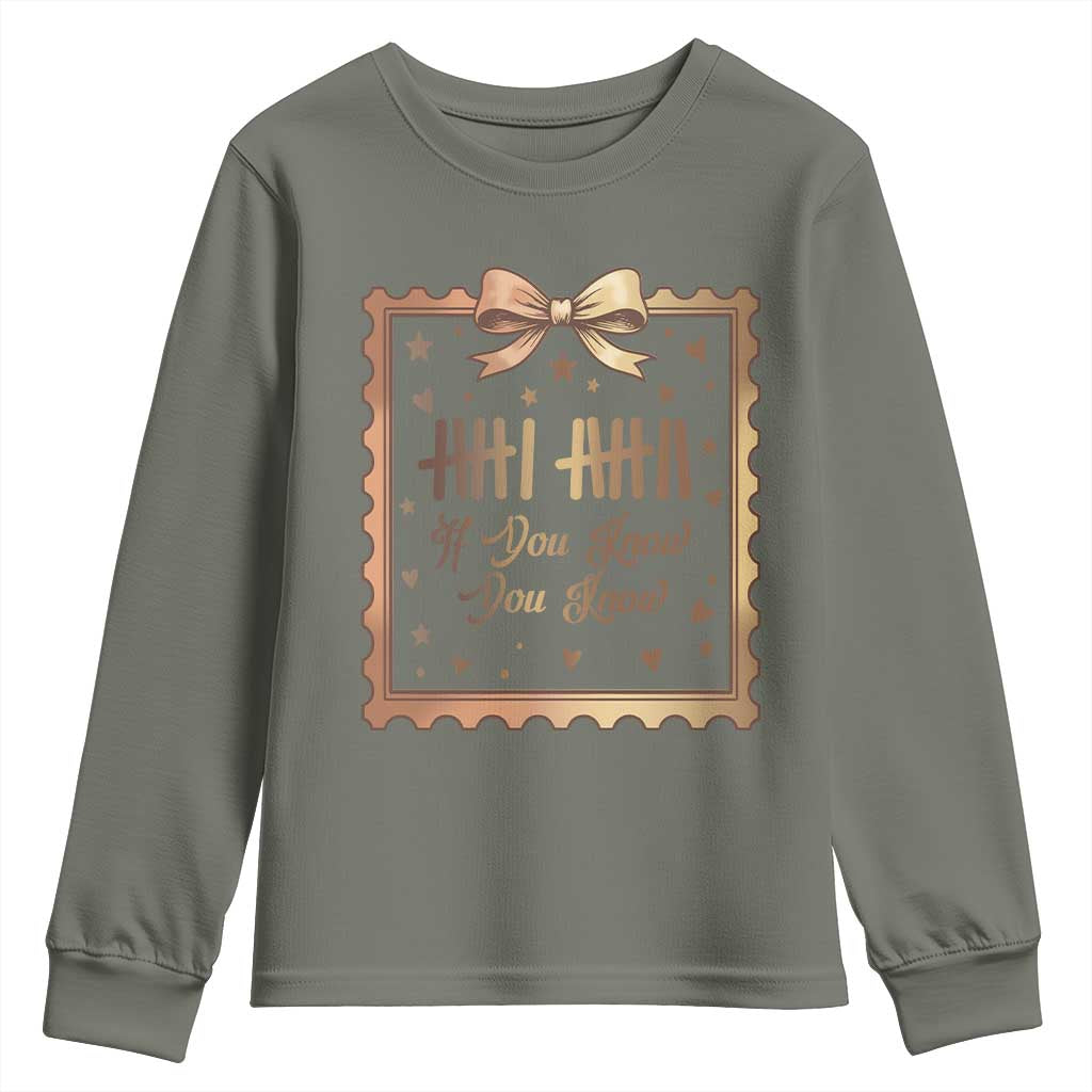 If You Know You Know Six Seven Meme Youth Sweatshirt African American Gift TS12 Military Green Print Your Wear