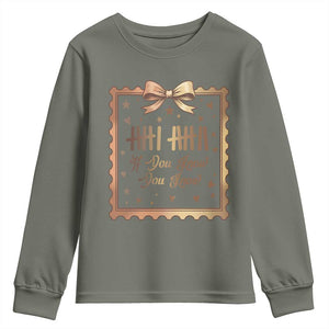 If You Know You Know Six Seven Meme Youth Sweatshirt African American Gift TS12 Military Green Print Your Wear