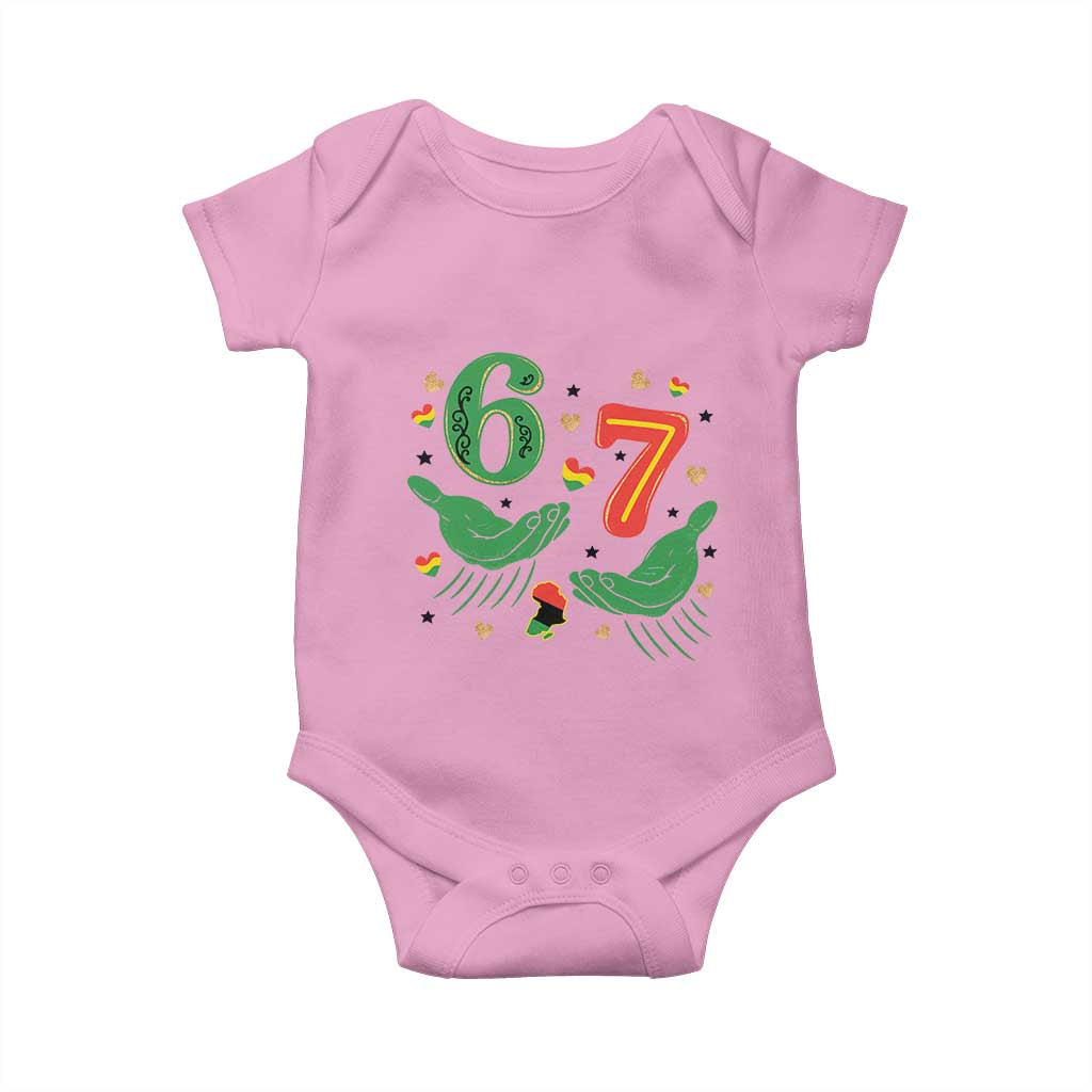 67 Meme Black History Month Baby Onesie African American Gift TS12 Light Pink Print Your Wear
