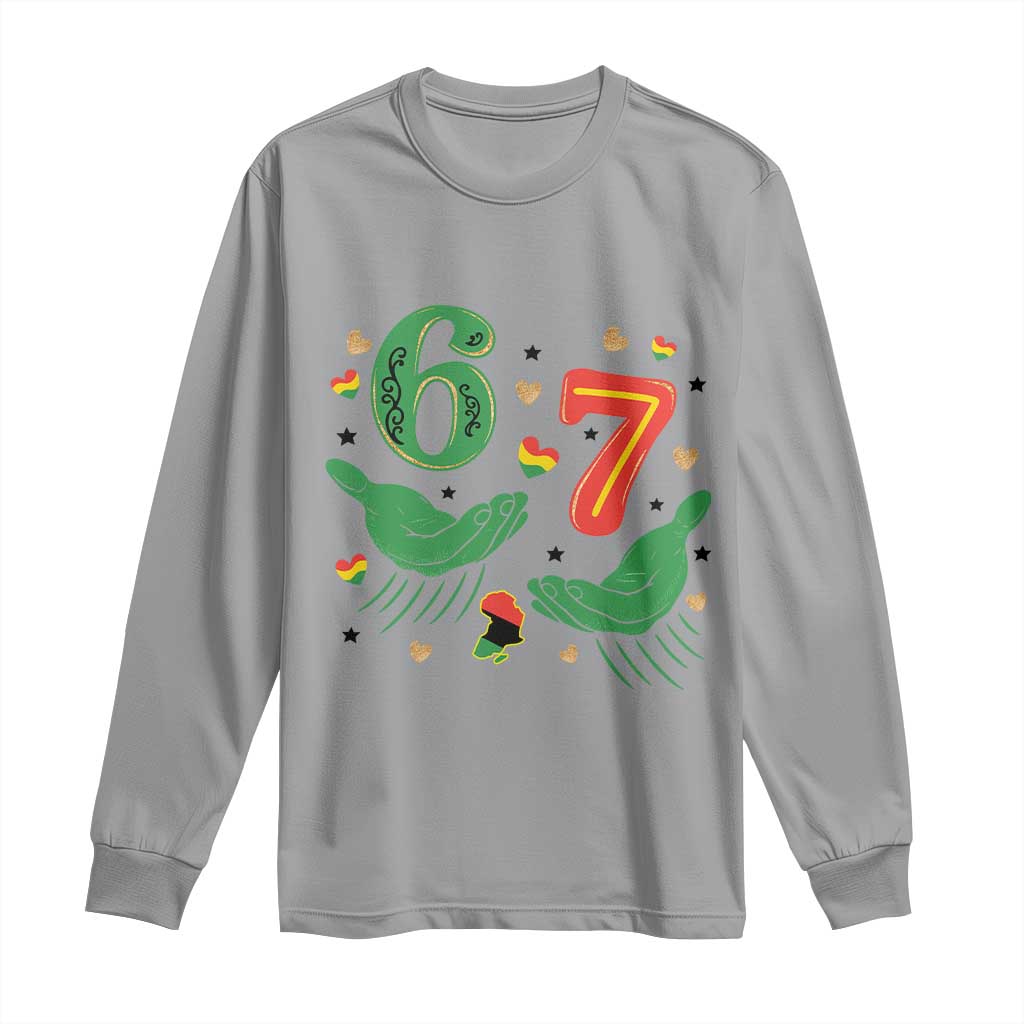 67 Meme Black History Month Long Sleeve Shirt African American Gift TS12 Sport Gray Print Your Wear