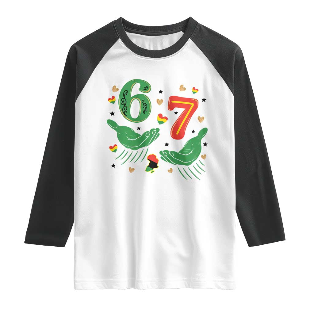 67 Meme Black History Month Raglan Shirt African American Gift TS12 White Black Print Your Wear
