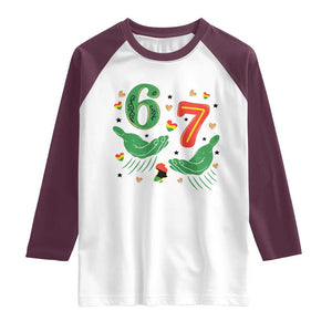 67 Meme Black History Month Raglan Shirt African American Gift TS12 White Maroon Print Your Wear
