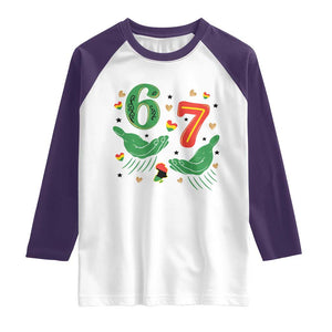 67 Meme Black History Month Raglan Shirt African American Gift TS12 White Purple Print Your Wear