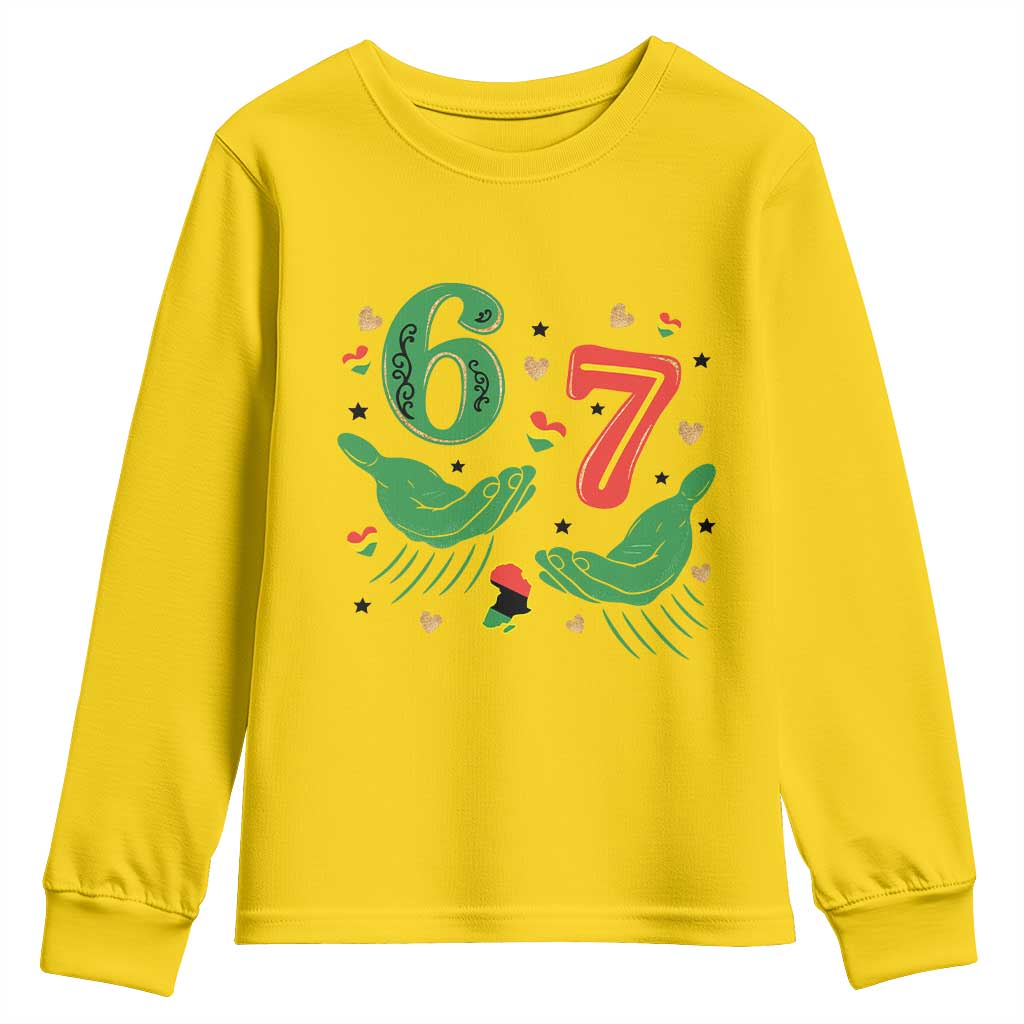 67 Meme Black History Month Youth Sweatshirt African American Gift TS12 Daisy Print Your Wear