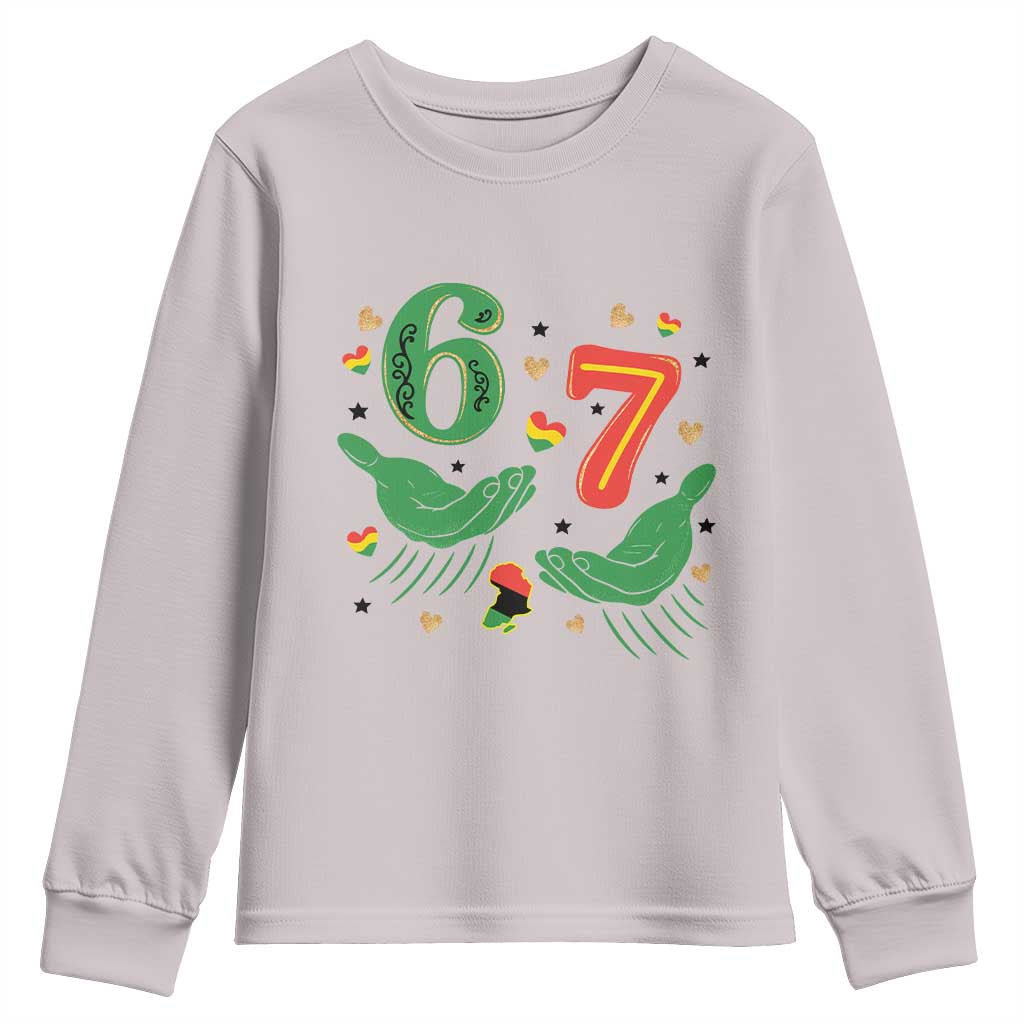67 Meme Black History Month Youth Sweatshirt African American Gift TS12 Ice Gray Print Your Wear