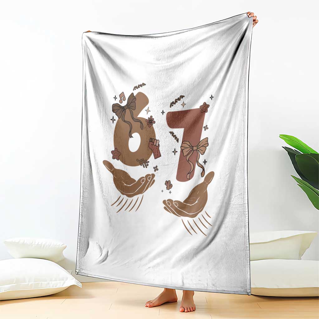 Funny Six Seven Meme Throw Blanket Black History Women Gift TS12 Print Your Wear