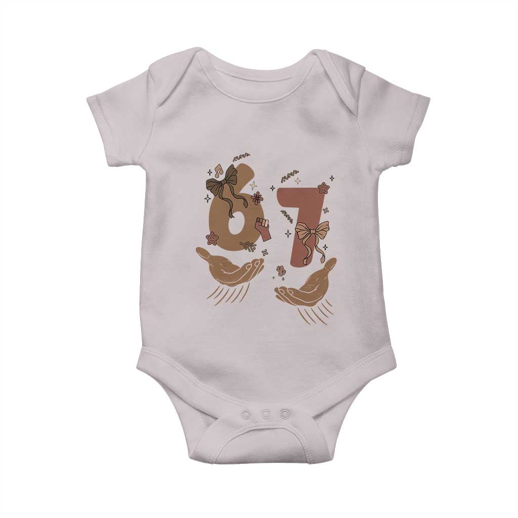 Funny Six Seven Meme Baby Onesie Black History Women Gift TS12 Ice Gray Print Your Wear