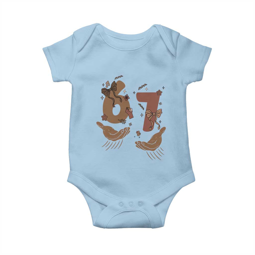 Funny Six Seven Meme Baby Onesie Black History Women Gift TS12 Light Blue Print Your Wear