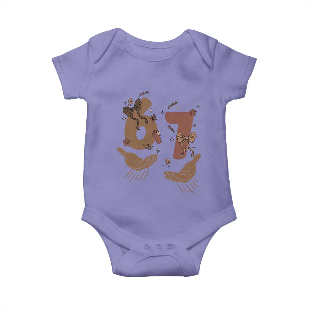 Funny Six Seven Meme Baby Onesie Black History Women Gift TS12 Violet Print Your Wear