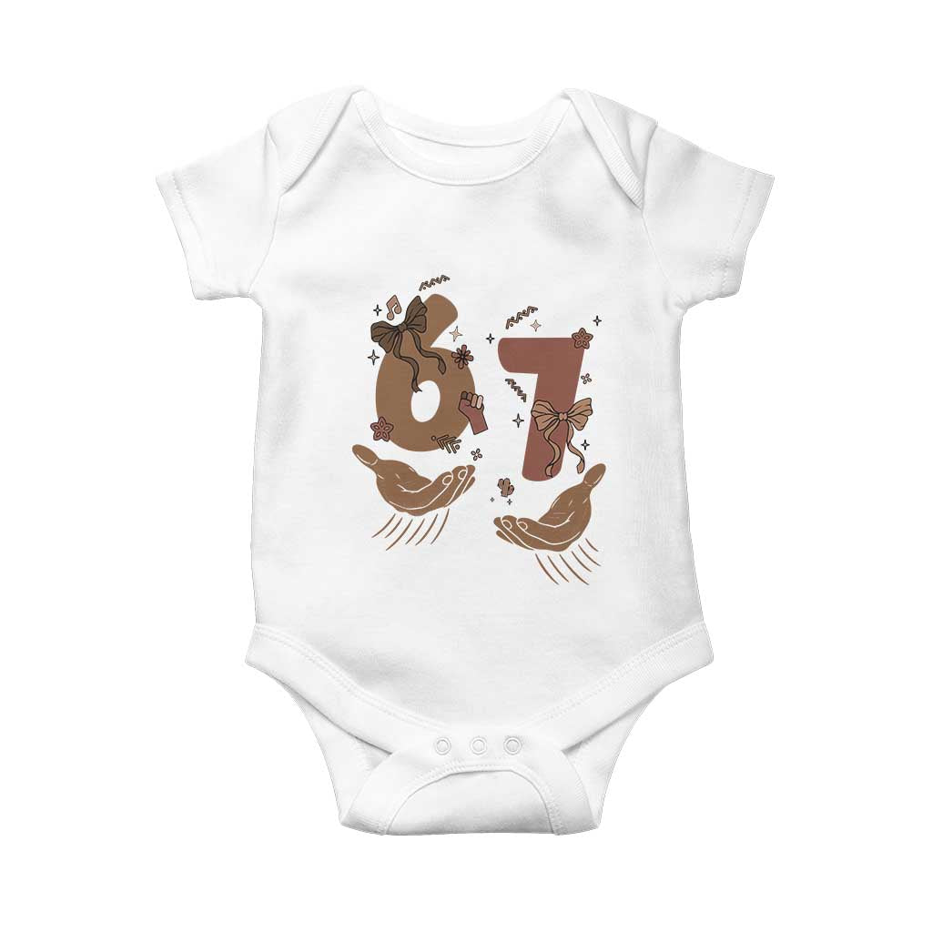 Funny Six Seven Meme Baby Onesie Black History Women Gift TS12 White Print Your Wear