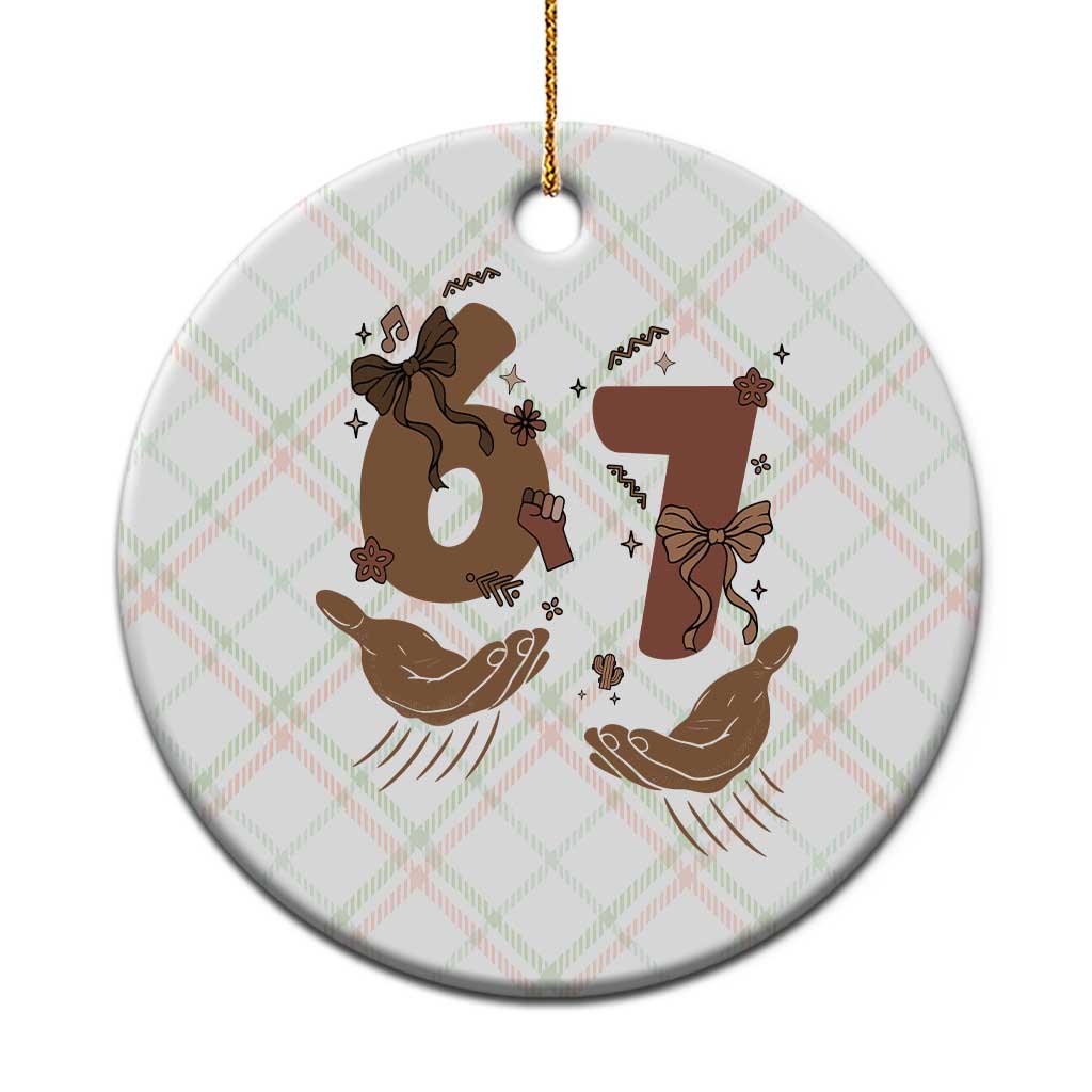 Funny Six Seven Meme Ceramic Ornament Black History Women Gift TS12 1pc Christmas Plaid Print Your Wear