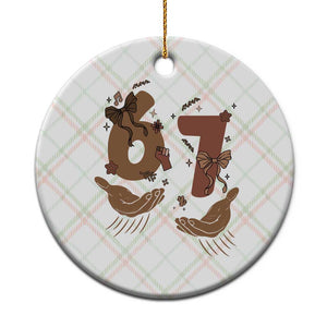 Funny Six Seven Meme Ceramic Ornament Black History Women Gift TS12 1pc Christmas Plaid Print Your Wear