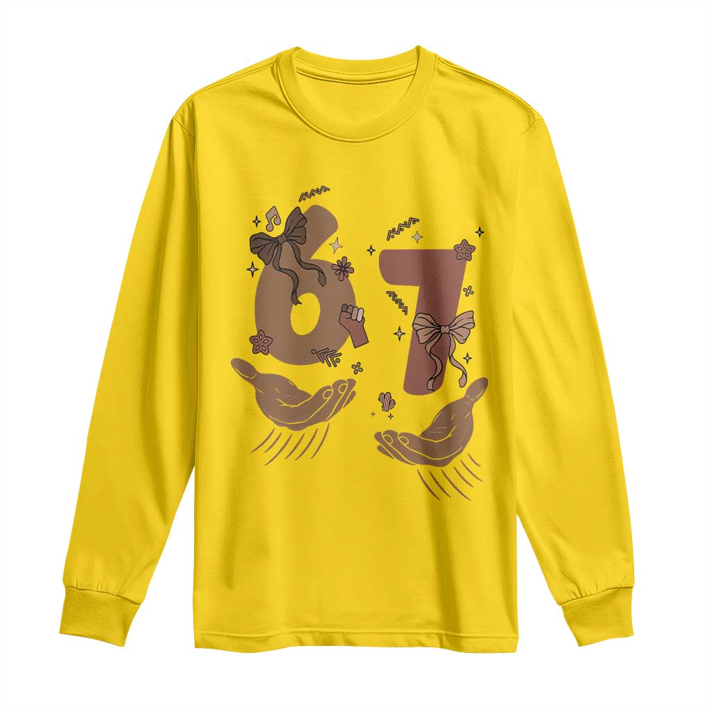 Funny Six Seven Meme Long Sleeve Shirt Black History Women Gift TS12 Daisy Print Your Wear